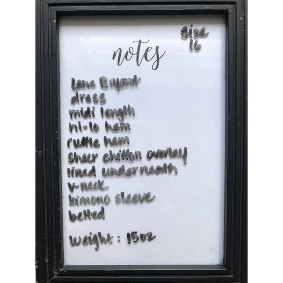 Lane Bryant Faux Wrap Dress 16 Floral Midi Sheer Ruffle Belted Feminine Girly - Picture 13 of 13